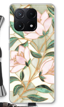 Orange stained glass flower