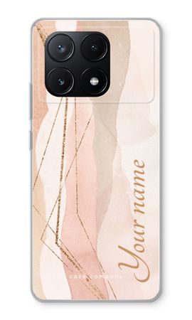 Gold Lines Namecase - Blush