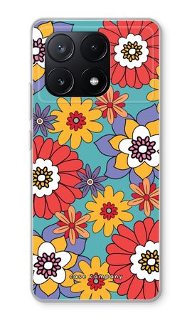 Retro Flowers - Blue