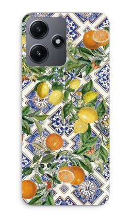 Blue tiles, lemons and oranges