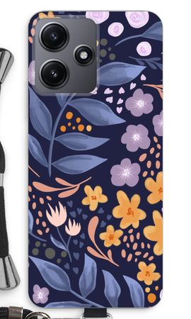 Flowers with blue leaves