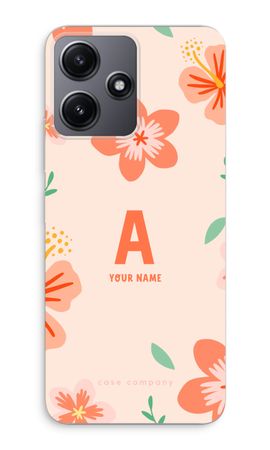 Tropical Pink Flowers Monogram