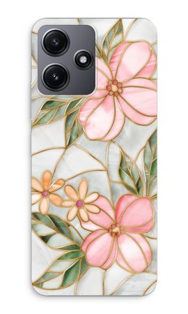 Orange stained glass flower