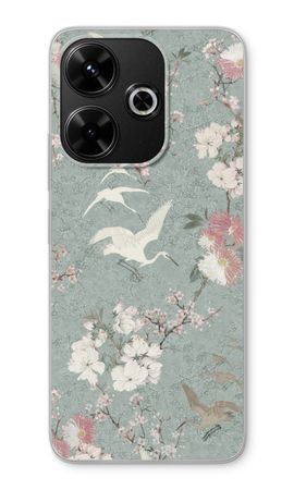 Japanese crane birds blossom