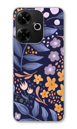 Flowers with blue leaves