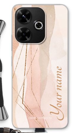 Gold Lines Namecase - Blush