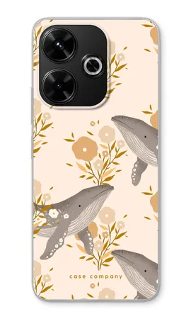 Floral Whales, Xiaomi Redmi 13 soft case