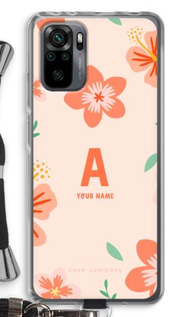 Tropical Pink Flowers Monogram