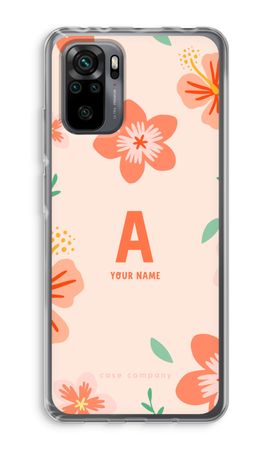 Tropical Pink Flowers Monogram