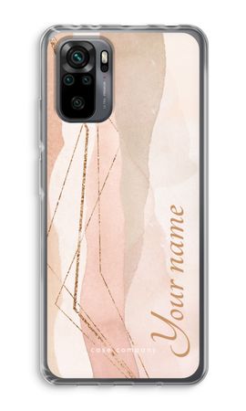 Gold Lines Namecase - Blush