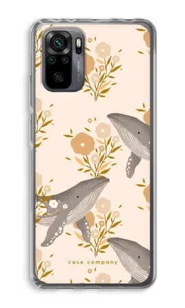 Floral Whales, Měkké pouzdro Xiaomi Redmi Note 10 Pro
