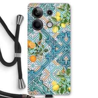 Carreaux bleus, citrons et oranges