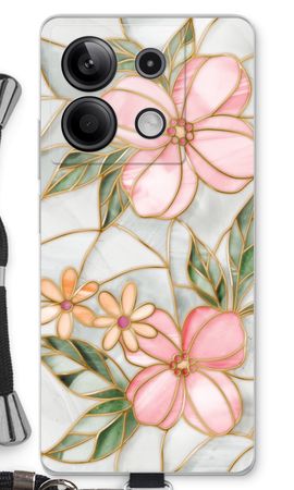 Orange stained glass flower