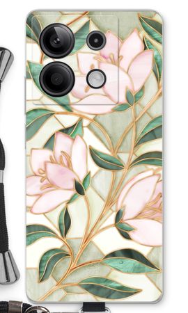 Orange stained glass flower