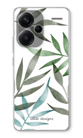 Tropical watercolor leaves