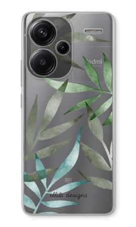 Tropical watercolor leaves