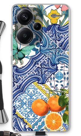 Blue tiles and oranges