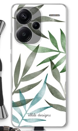 Tropical watercolor leaves