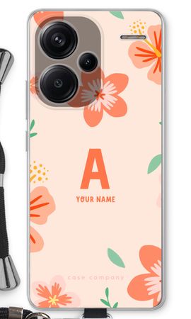 Tropical Pink Flowers Monogram