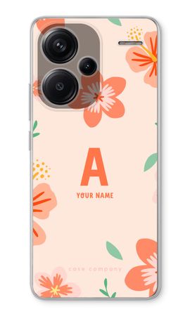 Tropical Pink Flowers Monogram