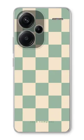 Checkered Mint, Xiaomi Redmi Note 13 Pro plus soft hoesje