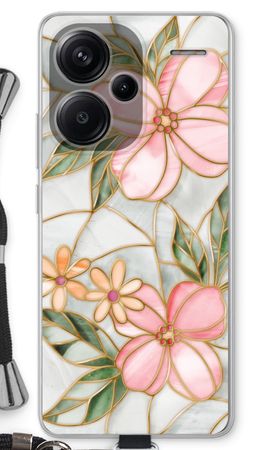 Orange stained glass flower