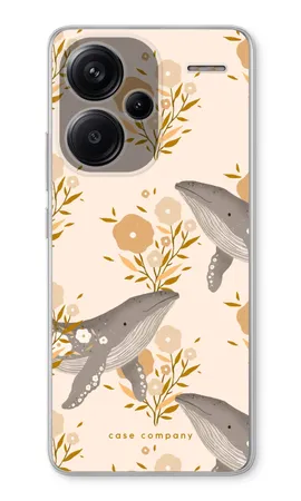 Floral Whales, Capa macia Xiaomi Redmi Note 13 Pro plus