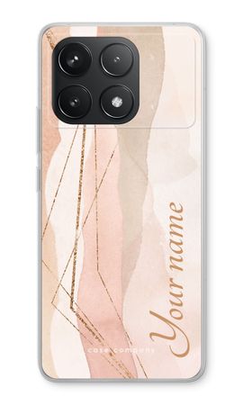 Gold Lines Namecase - Blush