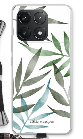 Tropical watercolor leaves