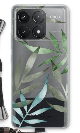 Tropical watercolor leaves