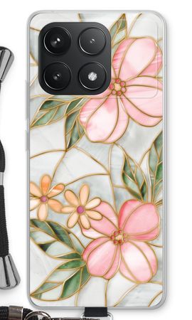 Orange stained glass flower