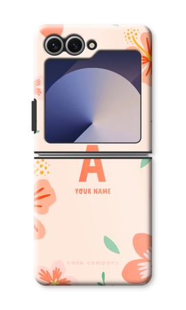 Tropical Pink Flowers Monogram