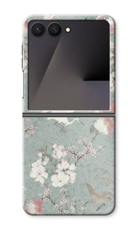 Japanese crane birds blossom