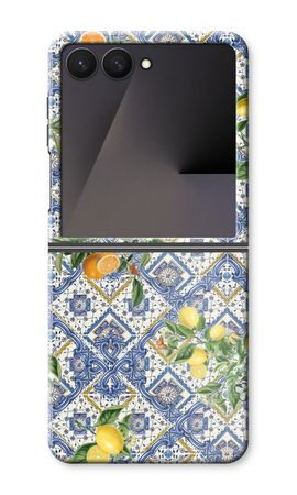 Blue tiles, lemons and oranges - small