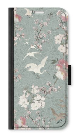 Japanese crane birds blossom
