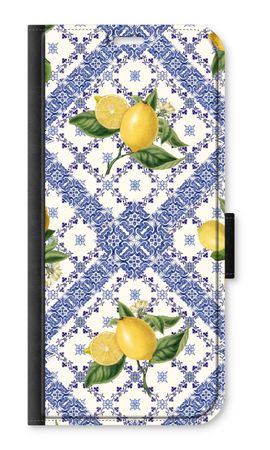 Blue tiles and lemons