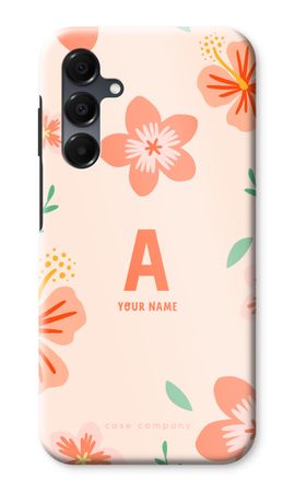 Tropical Pink Flowers Monogram