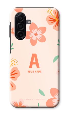 Tropical Pink Flowers Monogram