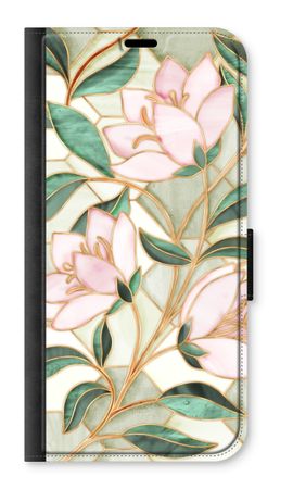 Orange stained glass flower