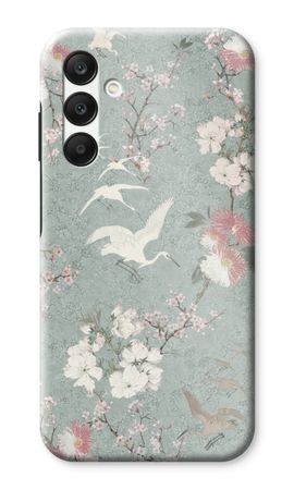 Japanese crane birds blossom