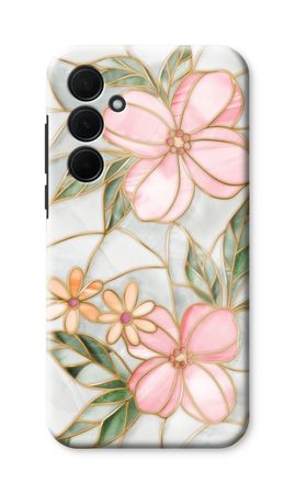 Orangefarbene Glasmalerei-Blume