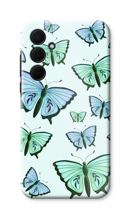 Blaue und grüne Schmetterlinge