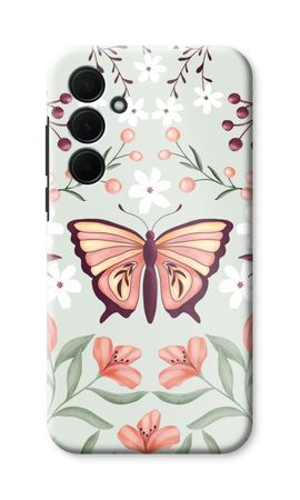 Schmetterling in einer blumigen Welt