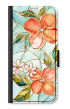 Oranje glas in lood bloem