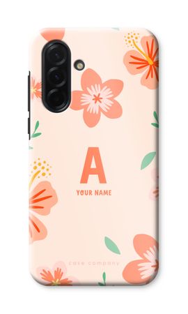 Tropical Pink Flowers Monogram