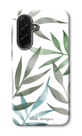 Tropical watercolor leaves