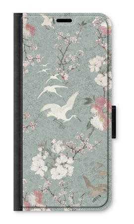 Japanese crane birds blossom