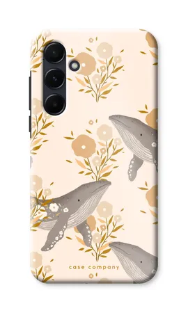 Floral Whales, Coque renforcée Samsung Galaxy A55
