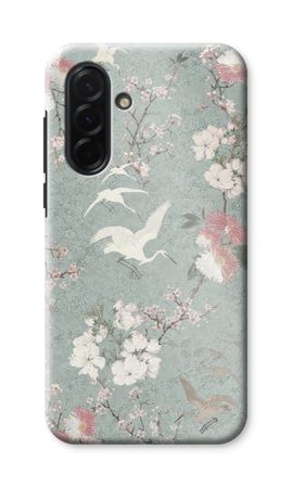 Japanese crane birds blossom