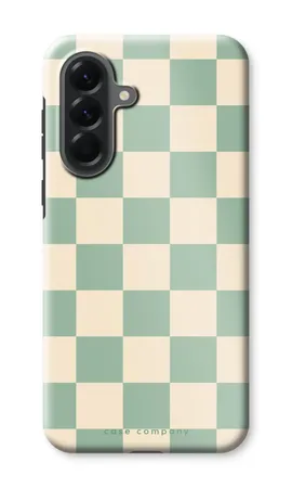 Checkered Mint, Samsung Galaxy A57 tough case